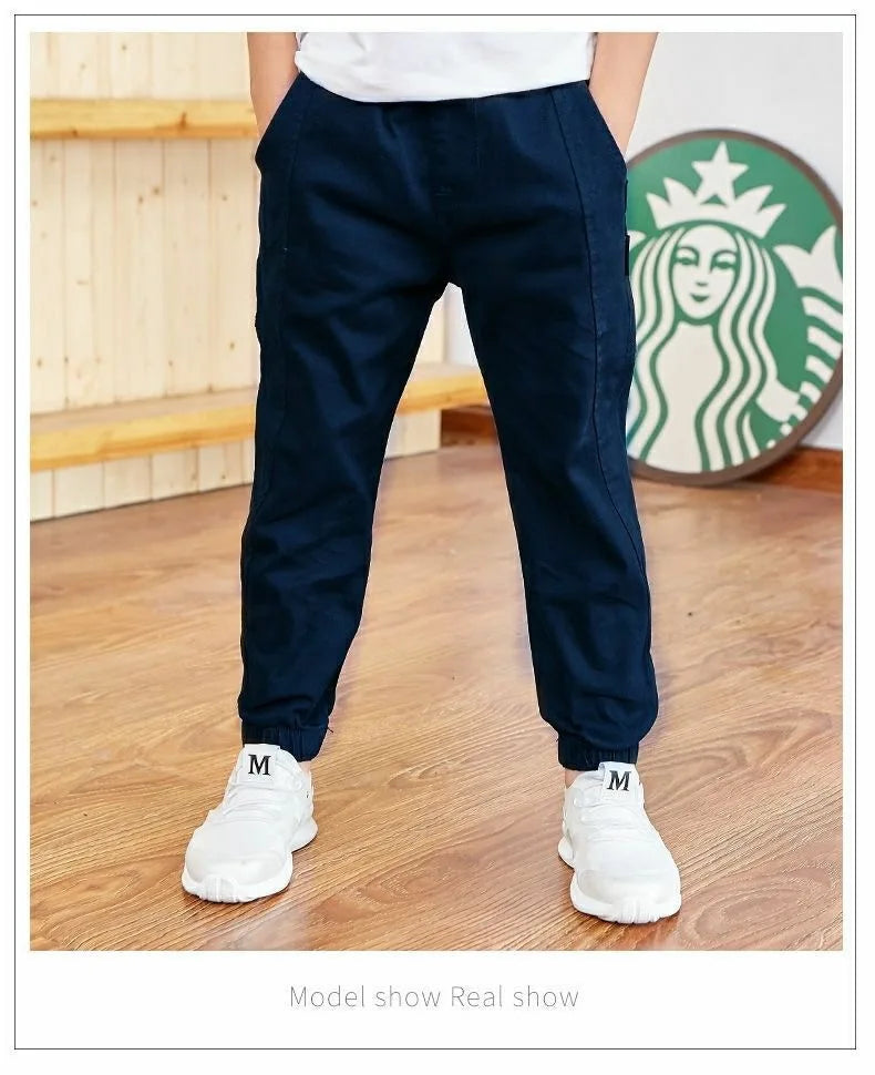 Primavera otoño pantalones de algodón para niños pantalones para niños pantalones deportivos casuales para niños 3 4 5 6 7 8 9 10 11 12 13 años ropa para niños adolescentes