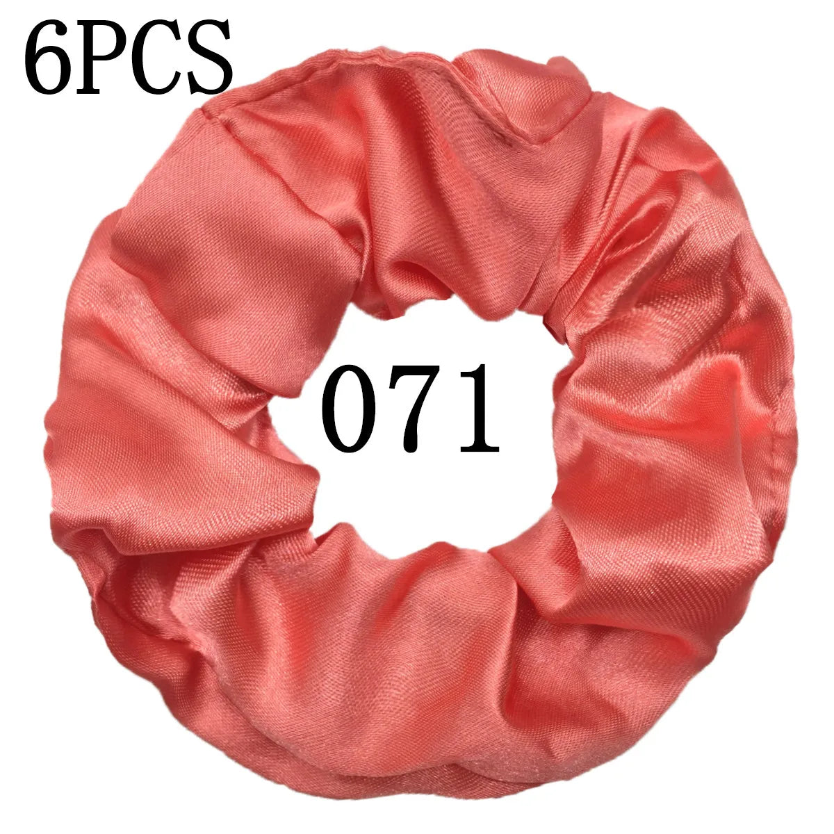 6 unids/lote, bandas para el pelo, lazos, cuerdas, soporte para cola de caballo para mujeres o niñas, accesorios, tocados de satén, Color sólido 100