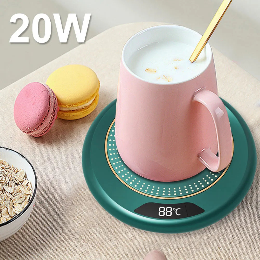 Calentador de tazas de café USB, calentador de bebidas eléctrico con 3 ajustes de temperatura, placa calentadora de café para café caliente, té y leche