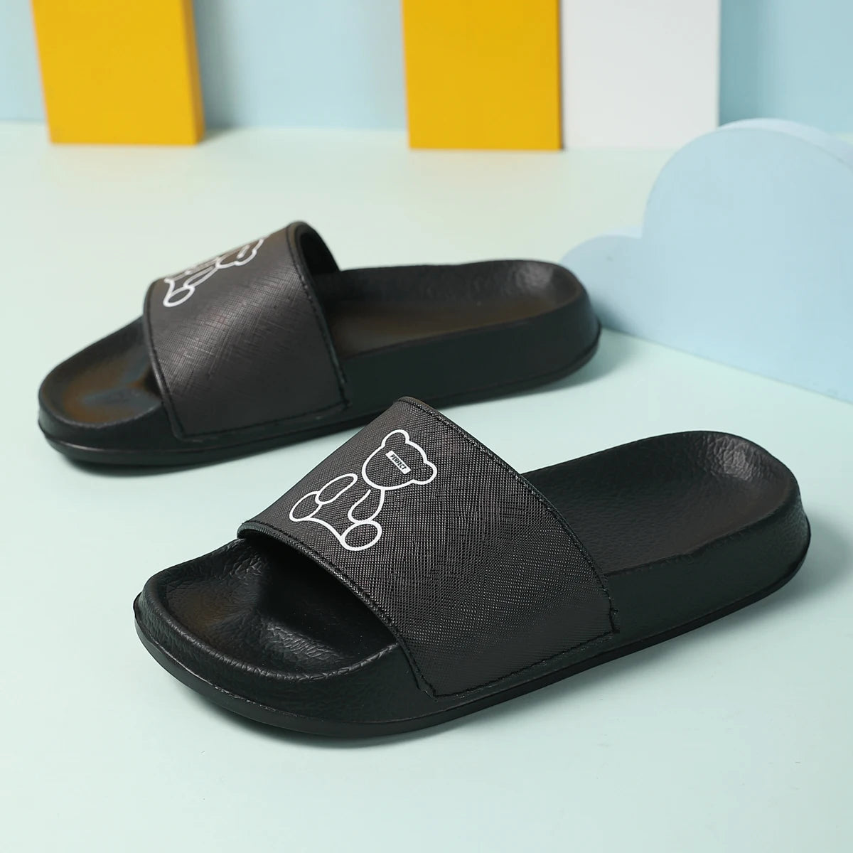 Pantuflas Lindas con Forma de Oso para Niños, Sandalias de Playa para Verano