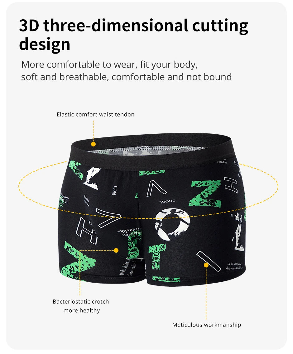 Ropa interior para padres e hijos para hombres y adolescentes, pantalones cortos con estampado Simple y a la moda, pantalones cortos informales con cintura elástica Joker, 4/10 piezas