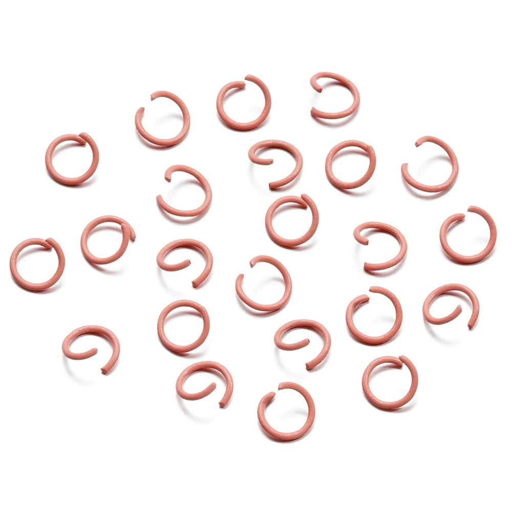 100 unids/lote 1,2x10mm anillos abiertos coloridos conector de anillo de salto dividido para hacer joyería Diy accesorios suministros