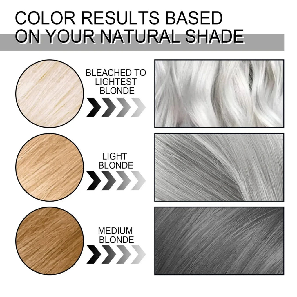 Tinte para el cabello gris plateado semipermanente, crema de tinte para el cabello Natural. Tratamiento lavable, tinte para sujetar todo el día, peinado DIY para fiesta, Cosplay