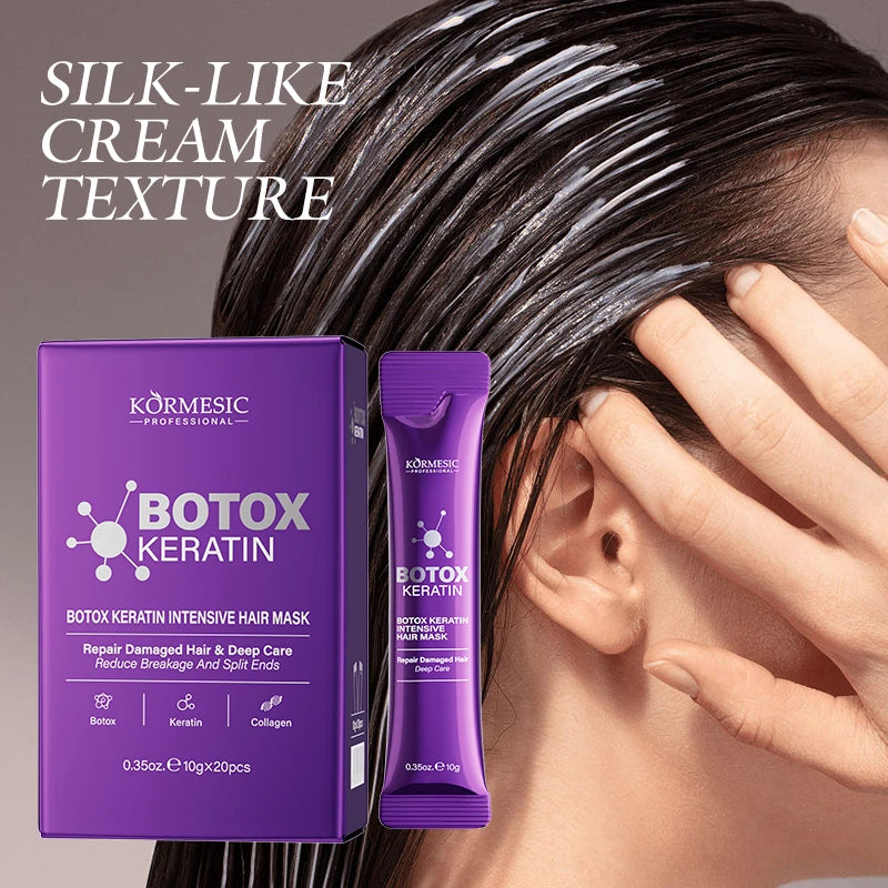 Mascarilla para el cabello con queratina mágica, reparación de daños en 5 segundos, rizado, suave, liso, brillante, hidratación profunda del cabello, tratamiento, reparación, mascarilla para el cuidado del cabello
