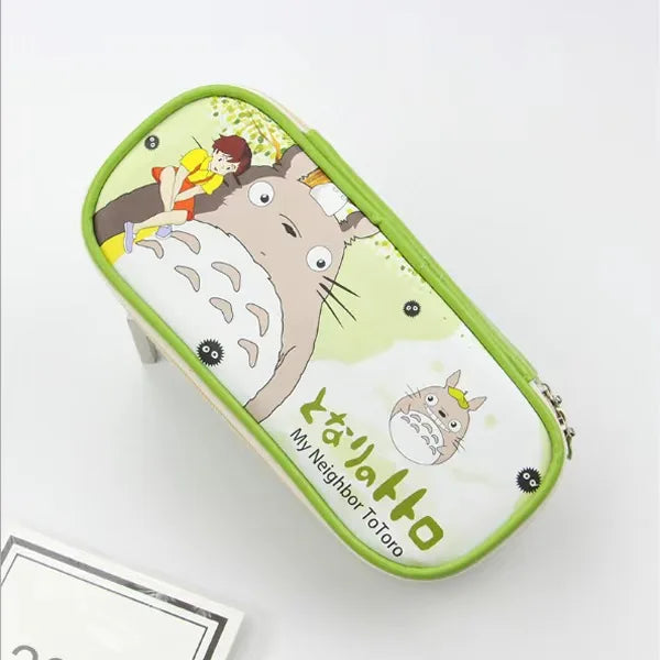 Estuche de cuero PU para lápices de dibujos animados, bolsa de almacenamiento de papelería escolar, estuche bonito para estudiantes, bolsa para bolígrafos para niños, regalos y premios