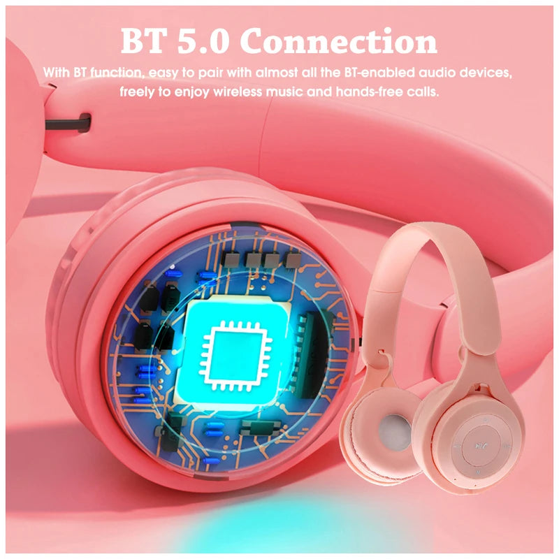 Y08 Auriculares inalámbricos Bluetooth Macaron auriculares estéreo con diadema para juegos con micrófono Gamer Girl regalo para tableta móvil