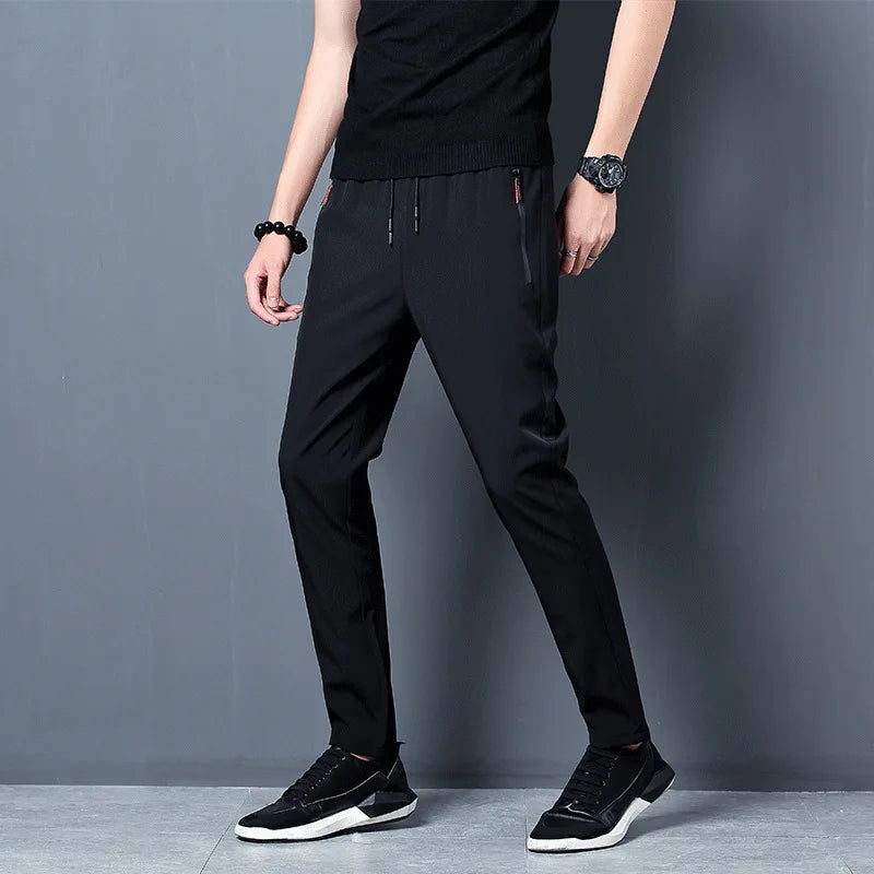 2025 Pantalones para correr para hombre Pantalones casuales finos de secado rápido Pantalones deportivos con bolsillos con cremallera Ropa deportiva Correr Pantalones deportivos para correr