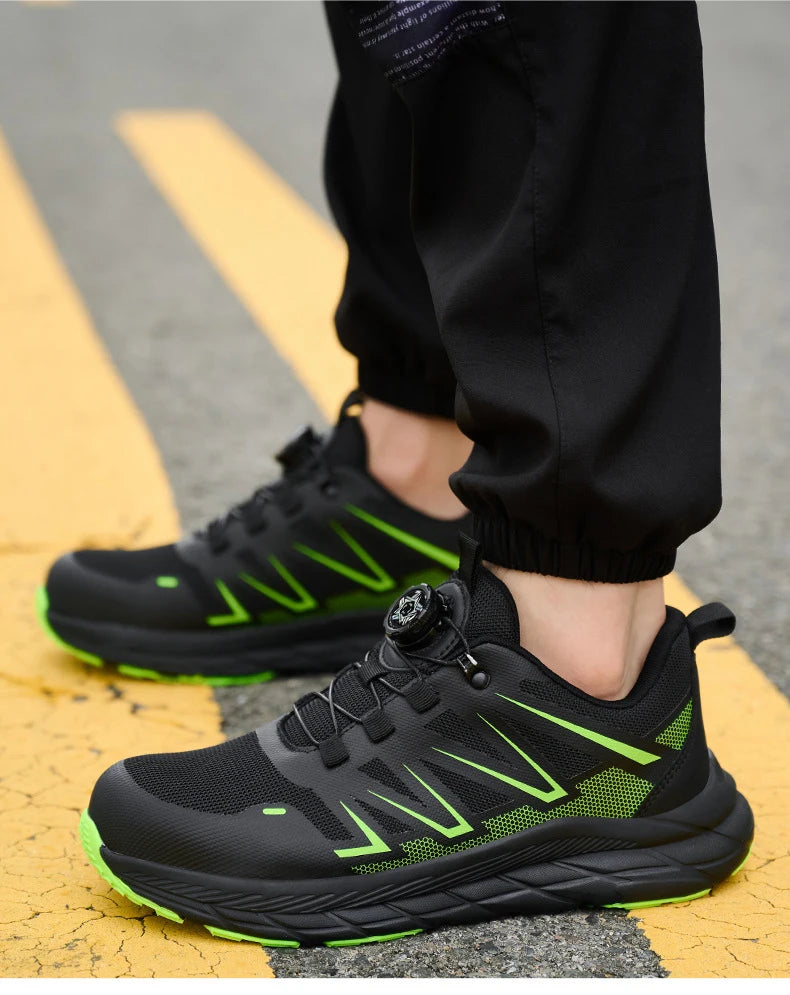 Zapatos de Seguridad de Moda para Hombre, Zapatos de Trabajo con Puntera de Acero, Protección Anti-aplastamiento y Anti-pinchazos, Zapatos Funcionales de Construcción, Botas de Trabajo para Hombre