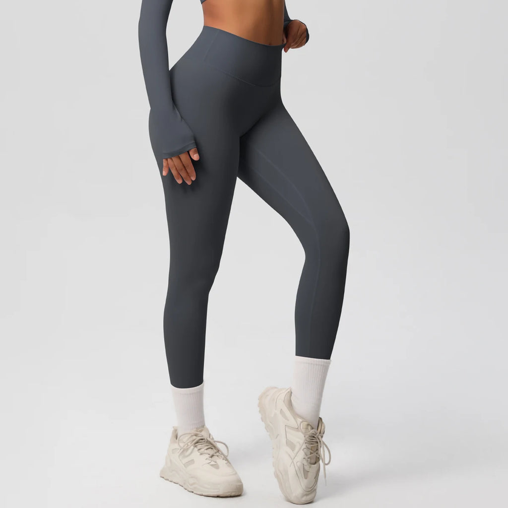 Mallas de Yoga de cintura alta para mujer, mallas con sensación desnuda, Fitness, correr, pantalones de Yoga, mallas ajustadas de gimnasio energético, mallas de entrenamiento informales