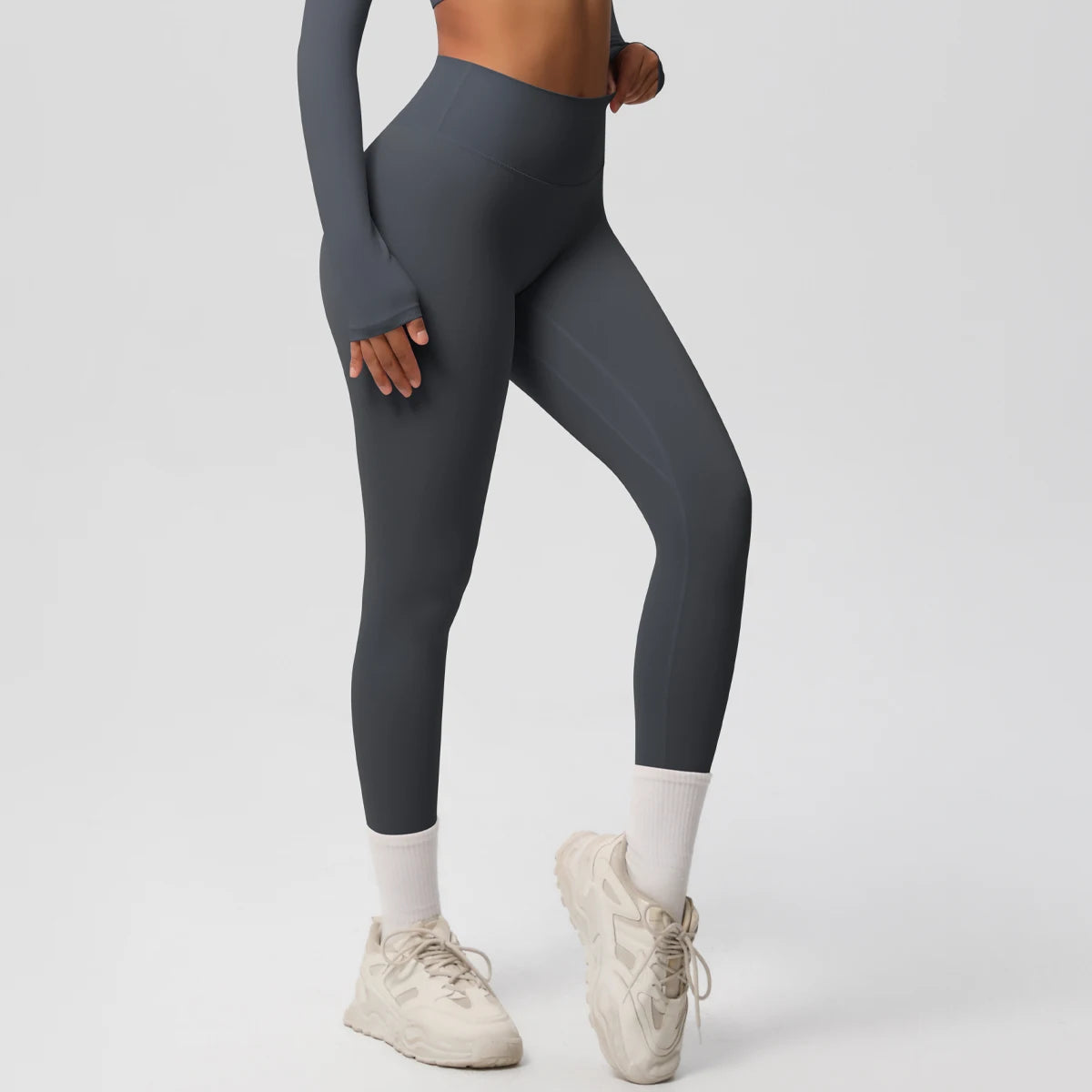 Mallas de Yoga de cintura alta para mujer, mallas con sensación desnuda, Fitness, correr, pantalones de Yoga, mallas ajustadas de gimnasio energético, mallas de entrenamiento informales