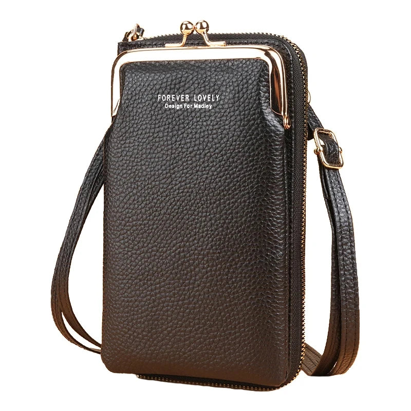 Cartera larga para mujer, monederos con borlas, tarjetero, billeteras con doble cremallera, bolso de mano de cuero Pu, bolso de lujo para dinero y teléfono