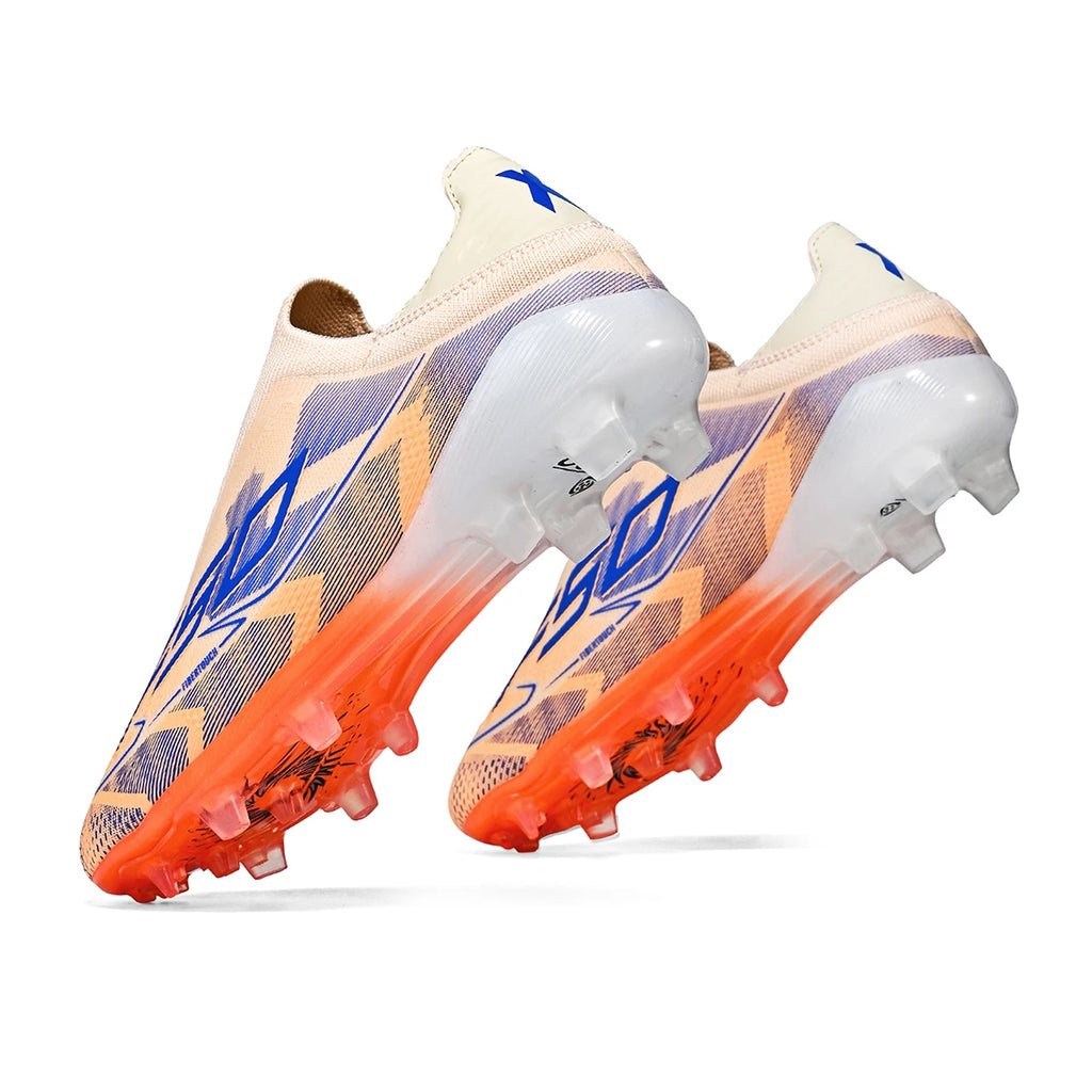 Zapatos de Fútbol Unisex AG/FG para Adultos, Cuero Sintético PU Premium, Tacos Largos de TPU, Antideslizantes, Diseñados para un Rendimiento Máximo