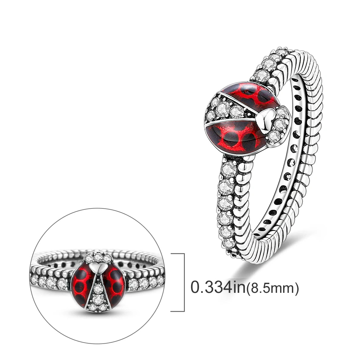 Anillo de plata 925 con diseño Original de luciérnaga y amor infinito, anillos de dedo de circón para mujer, regalo de joyería de boda de alta calidad