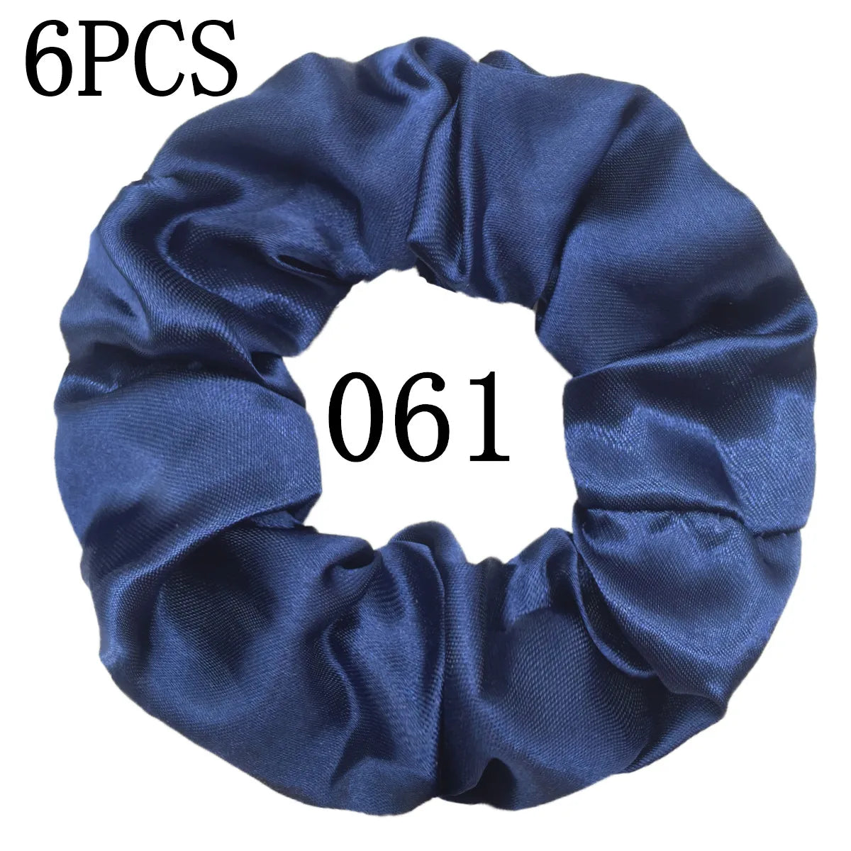 6 unids/lote, bandas para el pelo, lazos, cuerdas, soporte para cola de caballo para mujeres o niñas, accesorios, tocados de satén, Color sólido 100