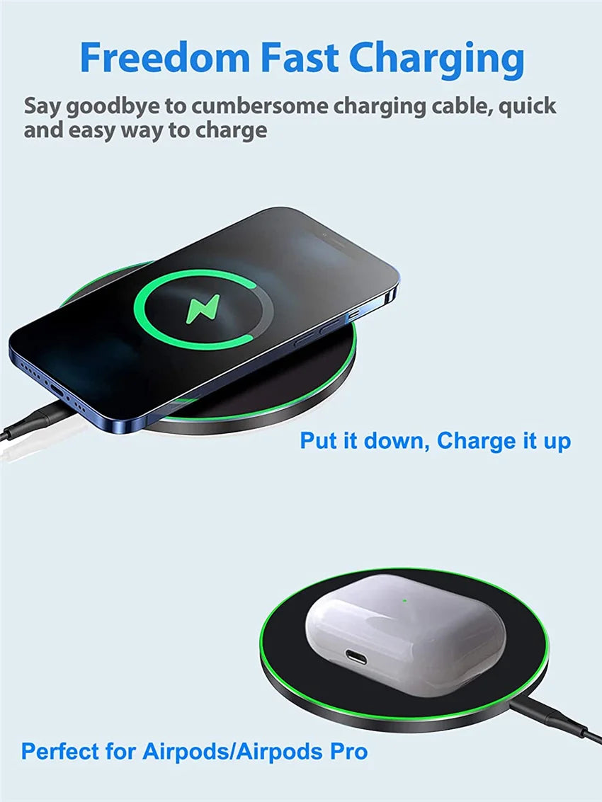 Cargador inalámbrico rápido de 100W, cargadores de teléfono móvil, soporte para iPhone 15, 14, 13, 12 Pro Max 8, estación de carga Samsung Xiaomi