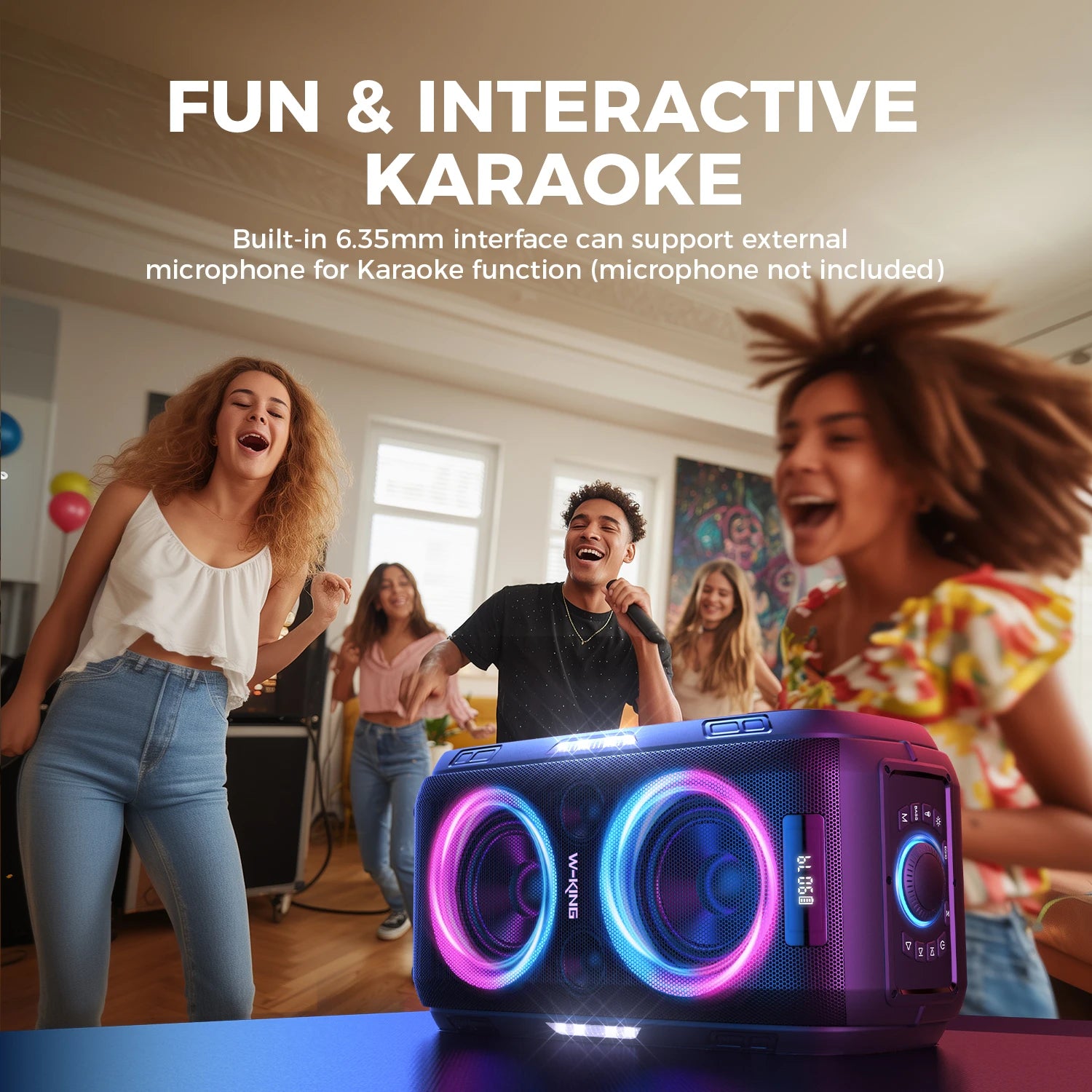 W-KING Altavoz Bluetooth grande PEAK de 250W, el más ruidoso/masif, 120dB/12 graves personalizados, altavoz portátil Boombox de fiesta grande V5.3 inalámbrico