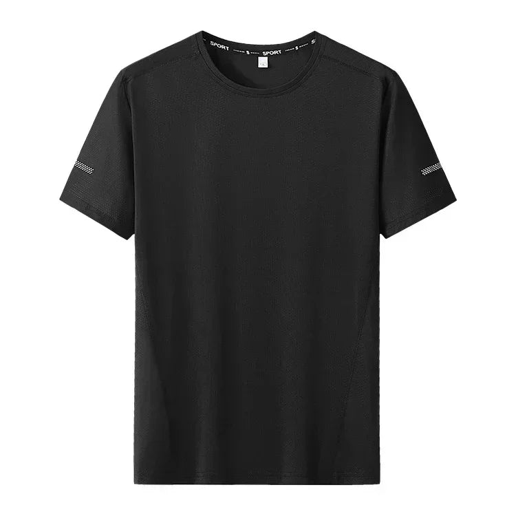Camiseta deportiva de verano para hombre, camisetas de secado rápido de talla grande 6XL/7XL, camiseta de manga corta con cuello redondo de gran tamaño para Fitness y correr, 3 uds.