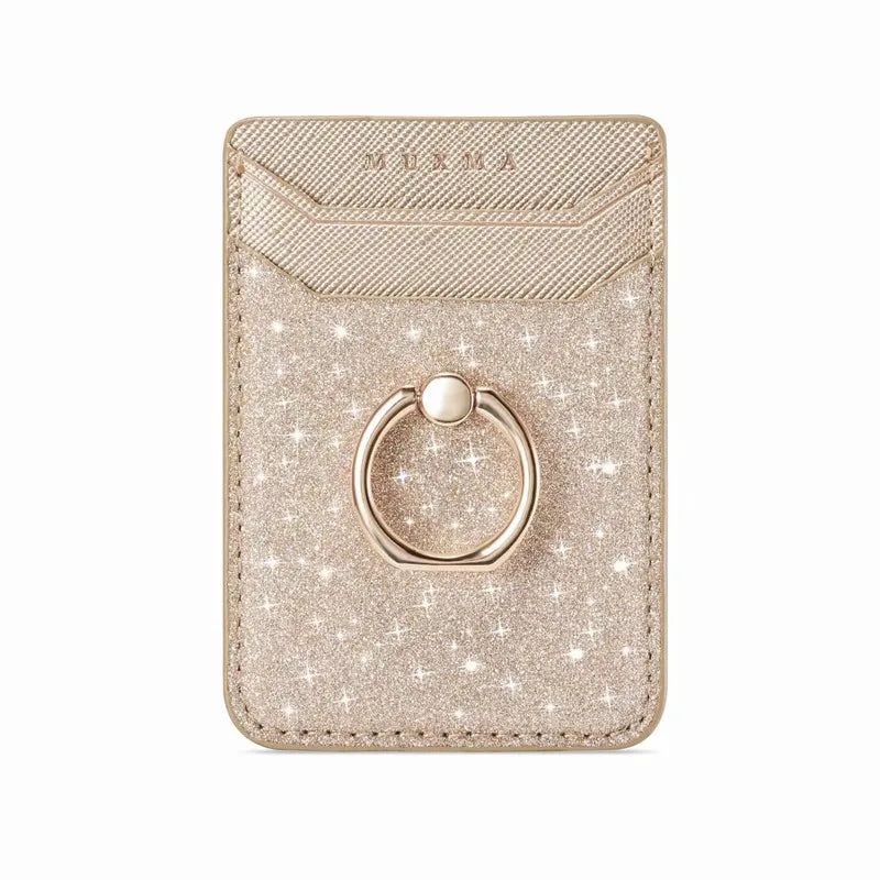 Tarjetero de cuero adhesivo 3M adhesivos tarjeta de identificación de crédito teléfono móvil bolsillo trasero funda tipo billetera pegatina soporte para teléfono Suporte Celular