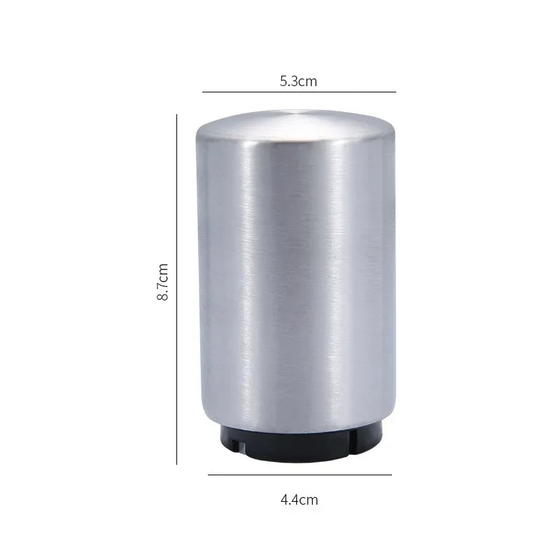 Abridor automático de botellas de cerveza de acero inoxidable, tapa de empuje sin curvatura, fácil de abrir para botellas de vidrio de cerveza y refresco, abridor de cocina