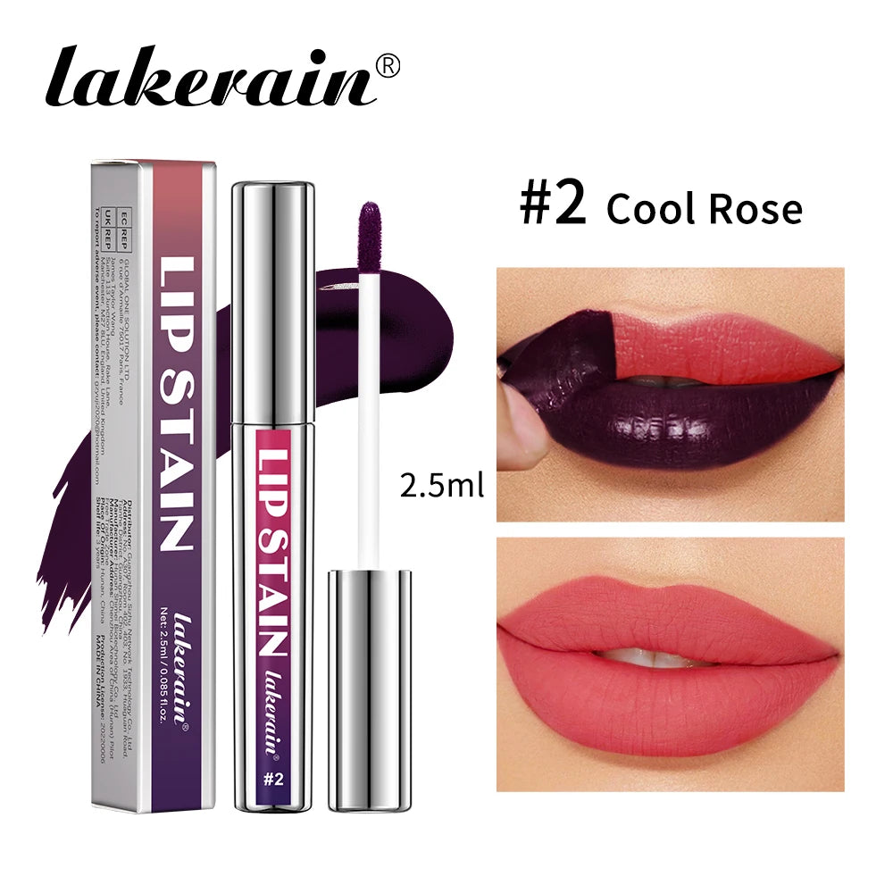 Brillo de labios resistente al agua de larga duración para mujer, juego de brillo de labios rosa resistente a la transferencia, brillo de labios Natural