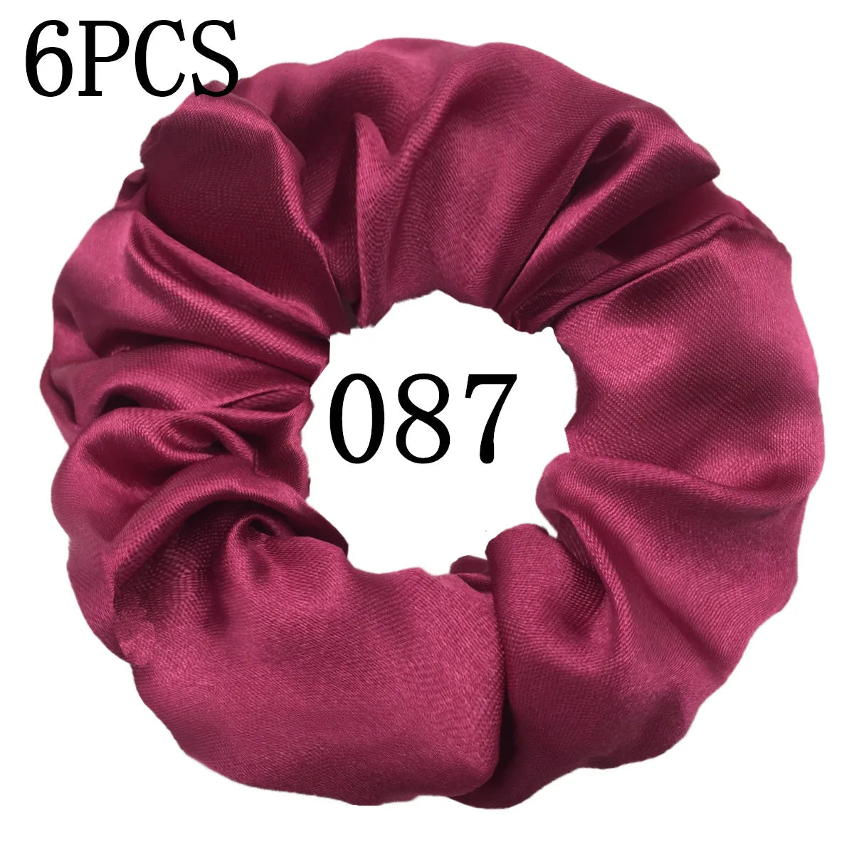 6 unids/lote, bandas para el pelo, lazos, cuerdas, soporte para cola de caballo para mujeres o niñas, accesorios, tocados de satén, Color sólido 100