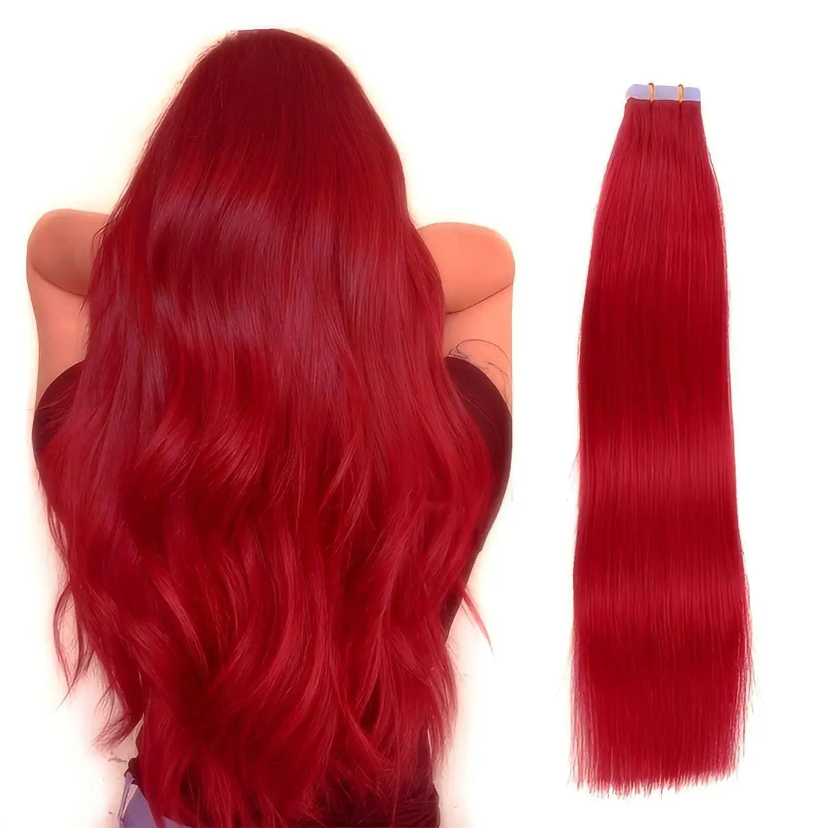 Extensiones de cabello con cinta Invisible, extensiones de cabello Remy Real para mujeres, postizos rectos de color rubio ceniza mezclado rubio platino