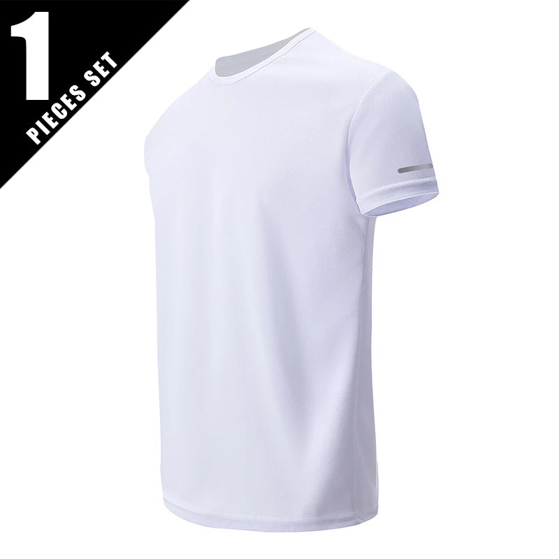 1/4 Uds. Camiseta deportiva de secado rápido de verano para hombre, camiseta holgada y cómoda de manga corta estampada a la moda para adolescentes, camiseta Joker para correr y Fitness