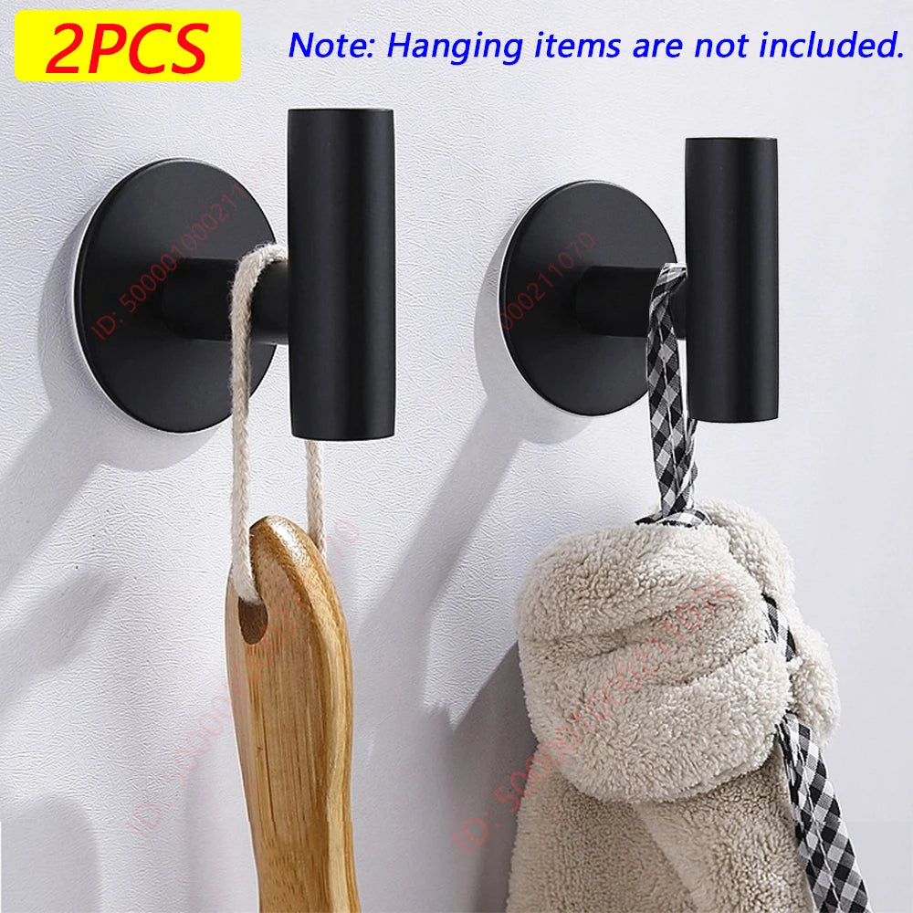 Adhesivo de Ganchillo para Mural de Acero Inoxidable, Adhesivo para Vestidos, Perchas, Accesorios de Almacenamiento de Cocina, 1/2 Piezas