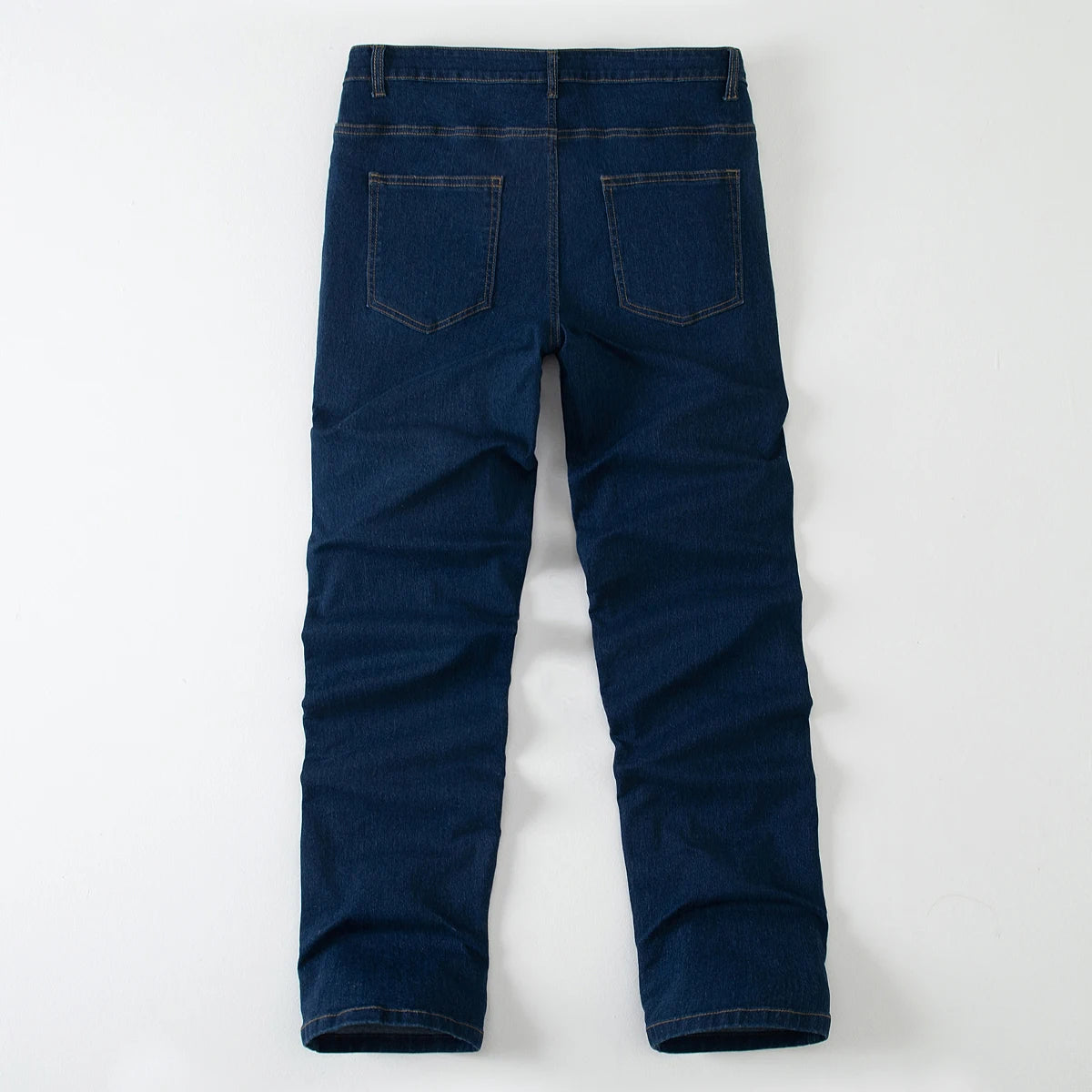 Pantalones vaqueros de pierna recta para hombre, de color liso, para primavera y otoño, a la moda, elegantes, sencillos, informales, negros, versátiles, para exteriores