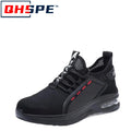 Zapatillas de trabajo con punta de acero para hombre, zapatos de seguridad, botas de trabajo a prueba de perforaciones, calzado Indestructible de moda
