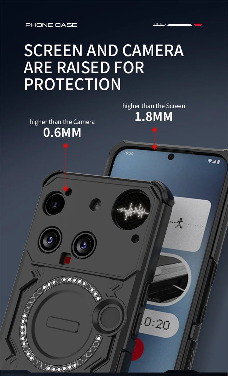 Funda de disipación de calor para Nothing Phone 3 3a Lite 4a Pro, protección de lente, carga inalámbrica magnética, carcasa trasera, Funda Coque