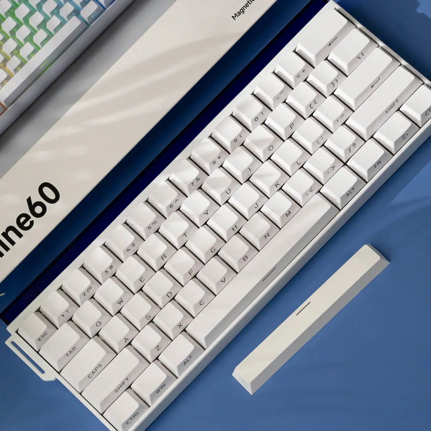 Teclado Veekos Shine60 60% AGRB con Lightbox rt0.01 mm interruptor magnético 8K tipo C con cable e-sports Gaming Teclado mecánico