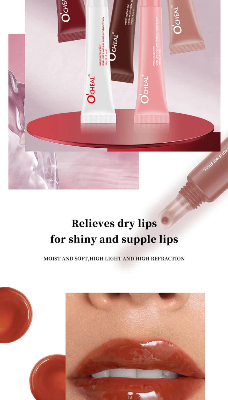 Bálsamo labial hidratante, espejo, brillo de labios, vainilla, menta, café helado, pastel, olor, lápiz labial, maquillaje de aceite de labios transparente