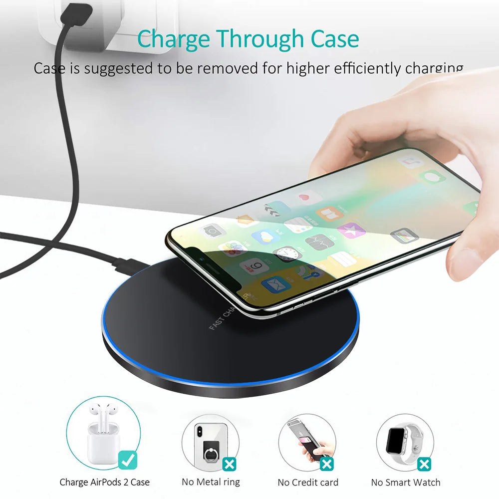 Cargador inalámbrico rápido de 100W, cargadores de teléfono móvil, soporte para iPhone 15, 14, 13, 12 Pro Max 8, estación de carga Samsung Xiaomi
