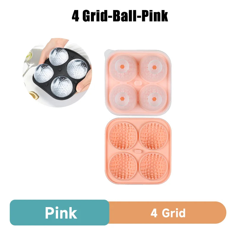 Bola de hielo de silicona para Golf, molde redondo para whisky, especial 4, rejilla de hielo para Golf, herramientas de cocina, molde de hielo reutilizable para whisky, moldes para hielo