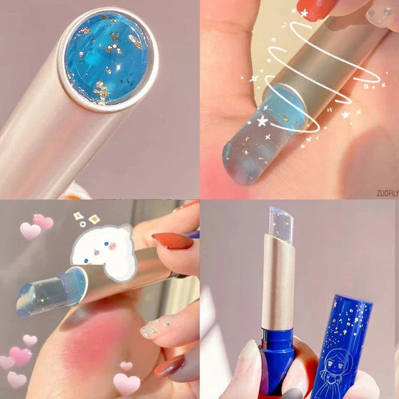 Brillo de labios de doble Color, bálsamo labial hidratante, gelatina decolorante, resistente al agua, antigrietas, cuidado de los labios, cosméticos para estudiantes, lápiz labial