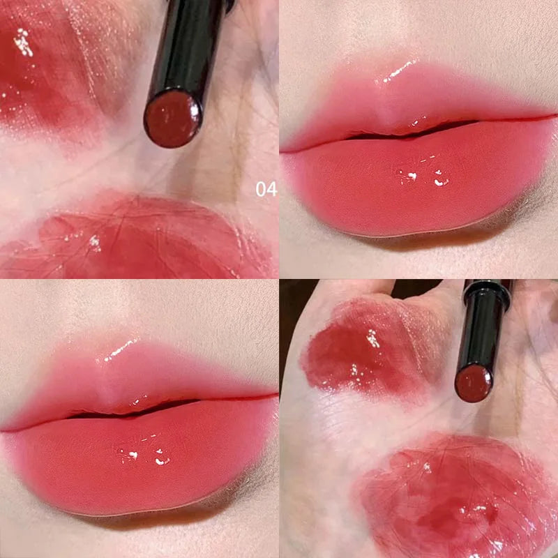 El lápiz labial de espejo tiene una textura suave, color rico y formación de película que no se seca ni se pega, labios hidratantes y Pouty