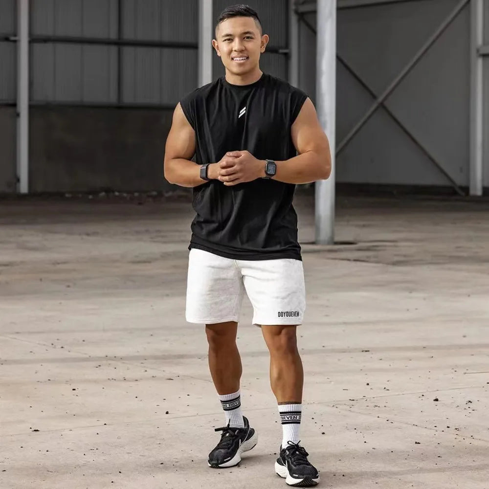 Camiseta sin mangas para hombre, camiseta de culturismo y Fitness de secado rápido, chaleco de baloncesto a la moda para hombre, camiseta sin mangas de gimnasio transpirable de malla para verano para hombre