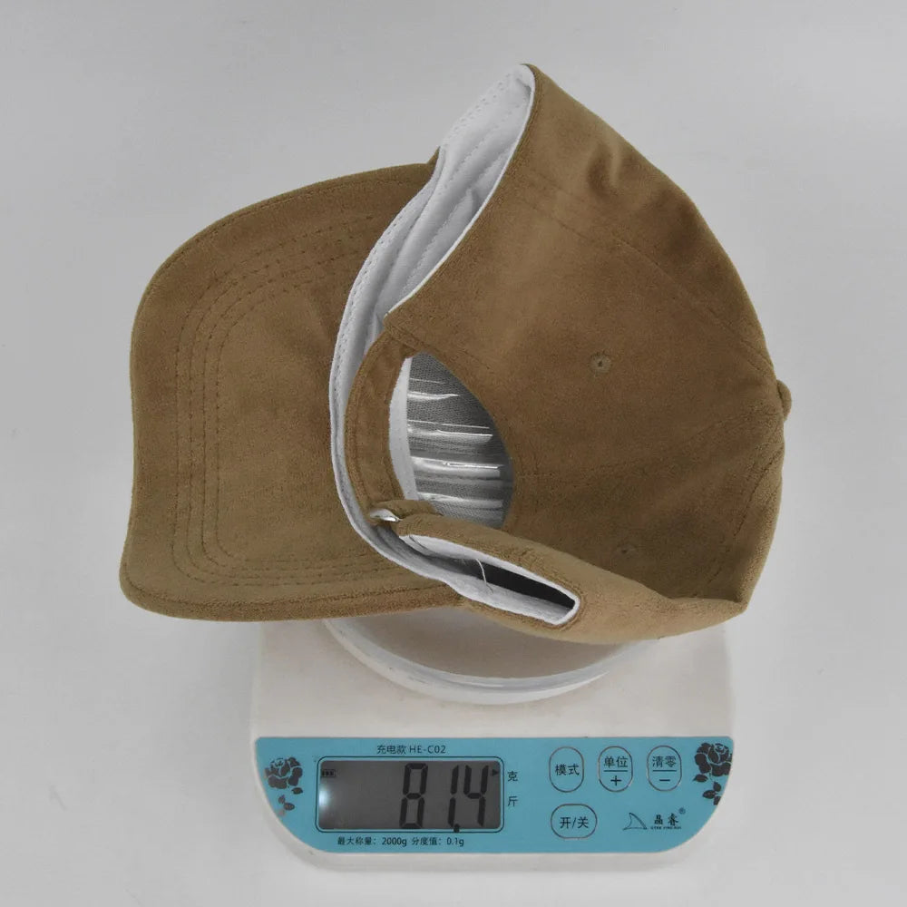 Gorras de béisbol de gamuza a la moda para hombre y mujer, gorra de hip hop retro sólida para otoño e invierno, gorra unisex ajustable con visera para el sol