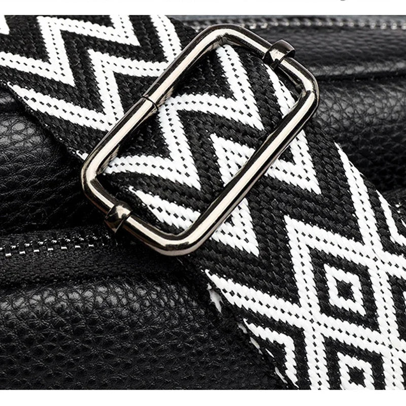 Bolso cruzado para mujer, diseño de moda espacial múltiple, gran capacidad, Material PU, bolso de hombro ligero