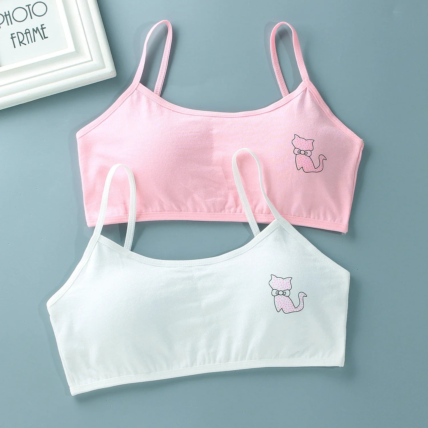 5 unids/lote Teeange niñas pequeñas sujetadores de entrenamiento Purbery School Girl Sujetador deportivo niños almohadilla para el pecho desmontable ropa interior niños Tops de tubo