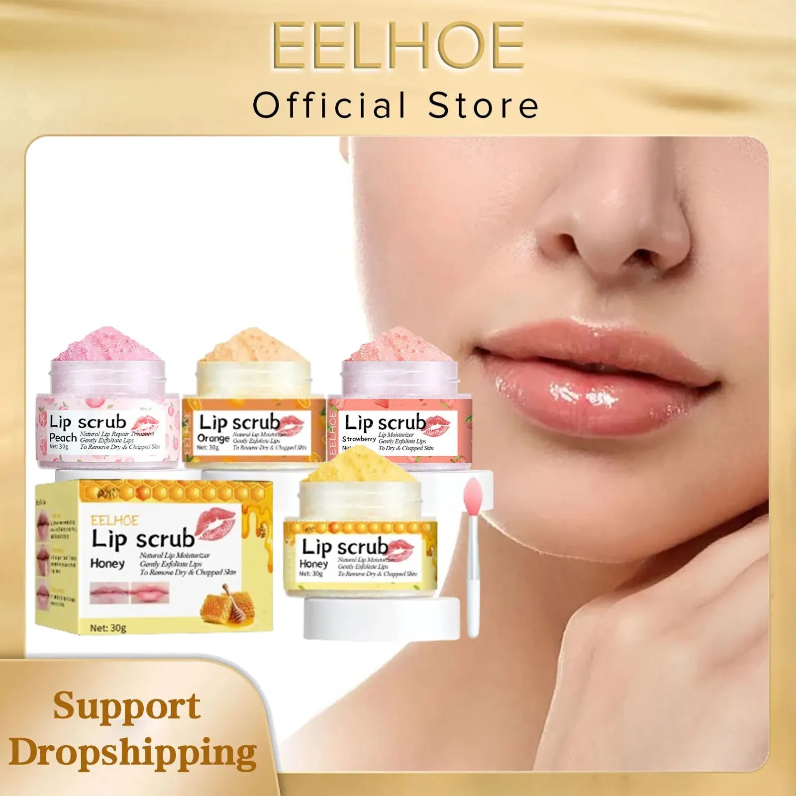 EELHOE exfoliante de labios rosa, eliminación de piel muerta, aclaramiento de líneas de labios, maquillaje hidratante antisequedad, productos para el cuidado de los labios