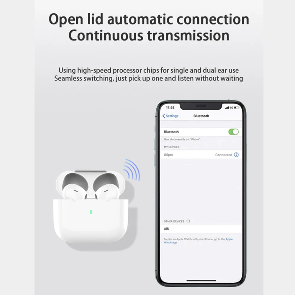 Auriculares inalámbricos Bluetooth UEESFIT TWS, auriculares internos Air Pro, auriculares deportivos con cancelación de ruido ANC para IPhone y Android