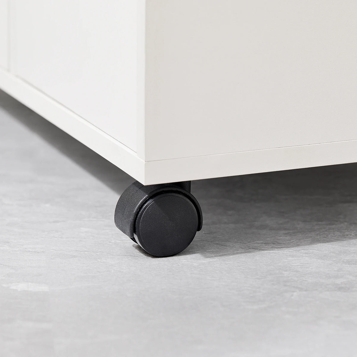 SoBuy FBT105-W mesa impresora con 2 cajones y 1 puerta archivos armario rollo contenedor carrito de oficina carrito lateral contenedor de oficina Blanco