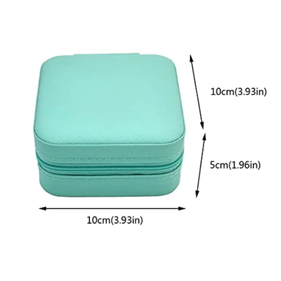 Mini estuche de viaje para joyería, pequeño organizador de joyas portátil, caja de almacenamiento portátil para anillos, pendientes, collares, regalos