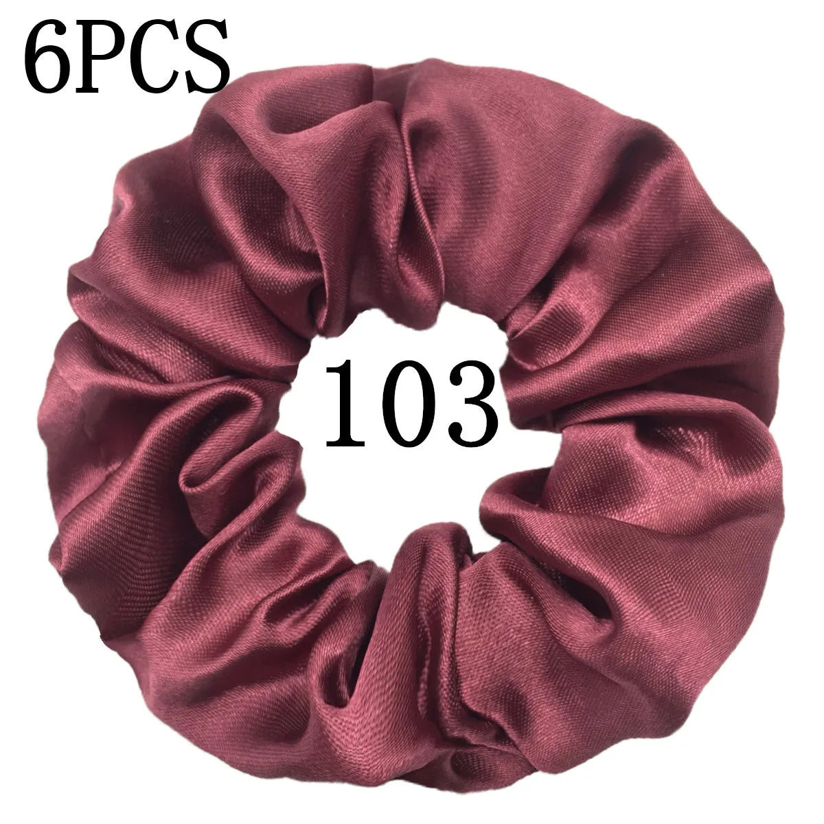 6 unids/lote, bandas para el pelo, lazos, cuerdas, soporte para cola de caballo para mujeres o niñas, accesorios, tocados de satén, Color sólido 100