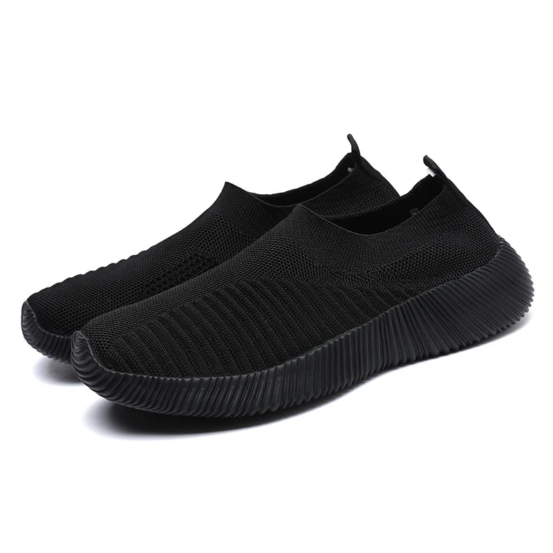Zapatos vulcanizados para mujer, zapatillas de deporte de alta calidad para mujer, zapatos planos sin cordones, mocasines para mujer de talla grande 43, zapatos planos para caminar