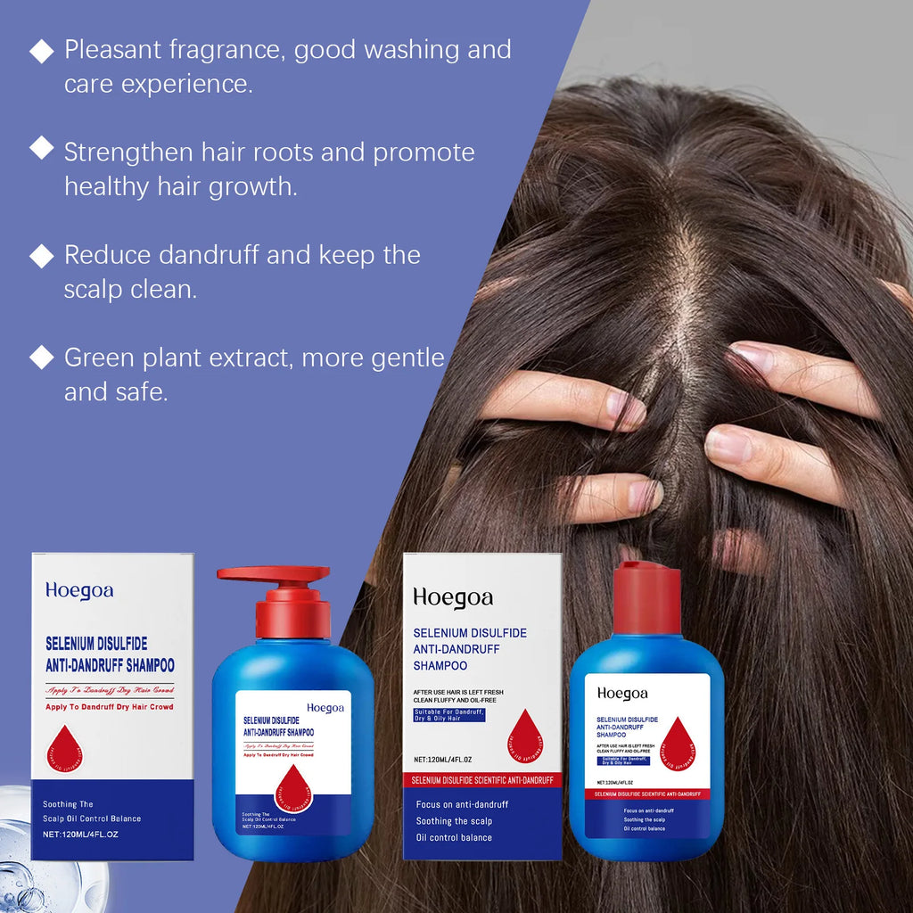 Champú de Sulfuro de Selenio para Control de Grasa, Elimina la Caspa, Refrescante, Limpieza Profunda, Nutre, Suaviza, Hidrata y Cuida el Cabello