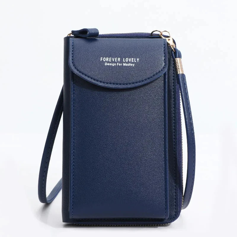 Cartera larga para mujer, monederos con borlas, tarjetero, billeteras con doble cremallera, bolso de mano de cuero Pu, bolso de lujo para dinero y teléfono