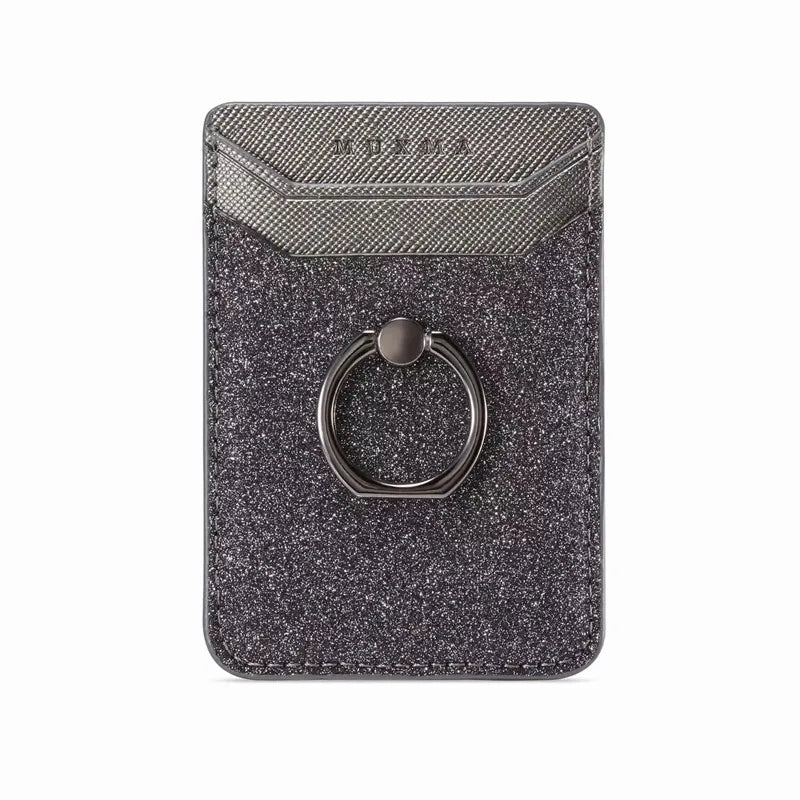 Tarjetero de cuero adhesivo 3M adhesivos tarjeta de identificación de crédito teléfono móvil bolsillo trasero funda tipo billetera pegatina soporte para teléfono Suporte Celular
